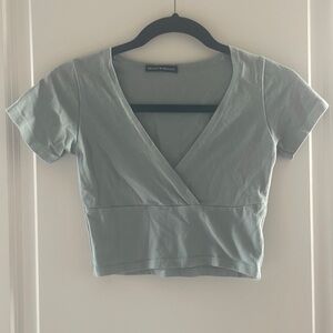 BRANDY MELVILLE light green crop top